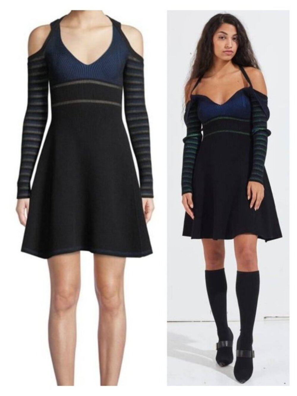 NWT OPENING CEREMONY Striped Flare Dress Size Medium